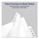 Preprinted Legal Exhibit Side Tab Index Dividers, Allstate Style, 10-tab, 1, 11 X 8.5, White, 25/pack
