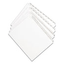 Preprinted Legal Exhibit Side Tab Index Dividers, Allstate Style, 10-tab, 1, 11 X 8.5, White, 25/pack