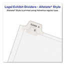 Preprinted Legal Exhibit Side Tab Index Dividers, Allstate Style, 10-tab, 4, 11 X 8.5, White, 25/pack