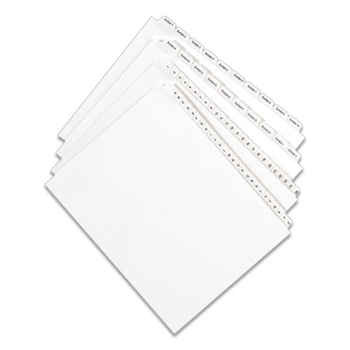 Preprinted Legal Exhibit Side Tab Index Dividers, Allstate Style, 10-tab, I To X, 11 X 8.5, White, 1 Set