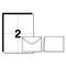 Note Cards With Matching Envelopes, Inkjet, 85 Lb, 4.25 X 5.5, Matte White, 60 Cards, 2 Cards/sheet, 30 Sheets/pack