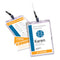 Lanyard-style Badge Holder W/laser/inkjet Inserts, Top Load, 4.25 X 6, We, 25/pk