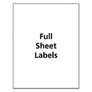 White Shipping Labels-bulk Packs, Inkjet/laser Printers, 8.5 X 11, White, 250/box