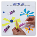 Permanent Glue Stic Value Pack, 0.26 Oz, Applies Purple, Dries Clear, 18/pack