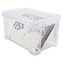 Super Stacker Storage Boxes, Holds 500 4 X 6 Cards, 7.25 X 5 X 4.75, Plastic, Clear