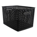 Weave Bins, 13.88 X 10.5 X 8.75, Black, 2/pack