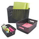 Weave Bins, 13.88 X 10.5 X 8.75, Black, 2/pack