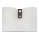 Security Id Badge Holders With Clip, Horizontal, Clear 3.5" X 3" Holder, 3.5" X 3" Insert, 50/box