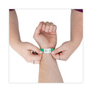 Crowd Management Wristbands, Sequentially Numbered, 10" X 0.75", Green, 100/pack