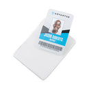 Id Badge Holders With Clip, Vertical, Clear 3.8" X 4.25" Holder, 3.13" X 3.75" Insert, 50/pack