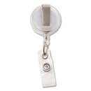 Translucent Retractable Id Card Reel, 30" Extension, Clear, 12/pack