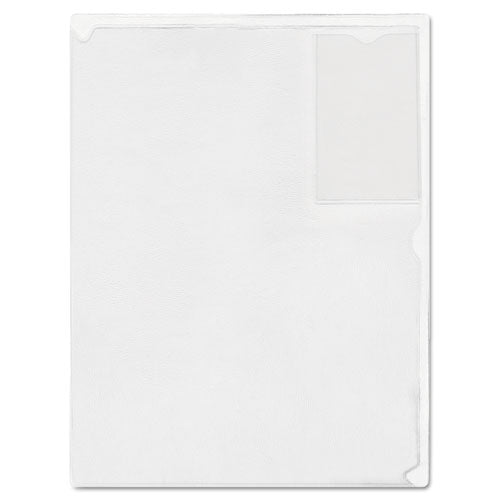 Kleer-file Poly Folder With Id Pocket, Letter Size, Transparent