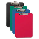 Unbreakable Recycled Clipboard, 0.5" Clip Capacity, Holds 8.5 X 11 Sheets, Black