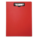 Portfolio Clipboard With Low-profile Clip, Portrait Orientation, 0.5" Clip Capacity, Holds 8.5 X 11 Sheets, Red
