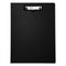 Portfolio Clipboard With Low-profile Clip, Portrait Orientation, 0.5" Clip Capacity, Holds 8.5 X 11 Sheets, Black