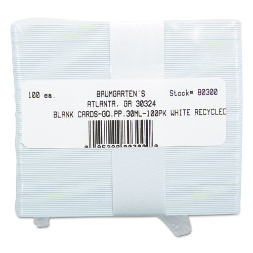 Sicurix Blank Id Card, 2 1/8 X 3 3/8, White, 100/pack