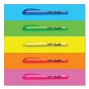 Brite Liner Highlighter, Fluorescent Blue Ink, Chisel Tip, Blue/black Barrel, Dozen