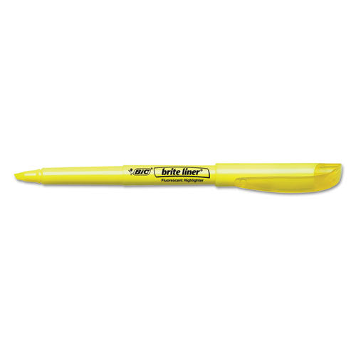 Brite Liner Highlighter Value Pack, Yellow Ink, Chisel Tip, Yellow/black Barrel, 24/pack