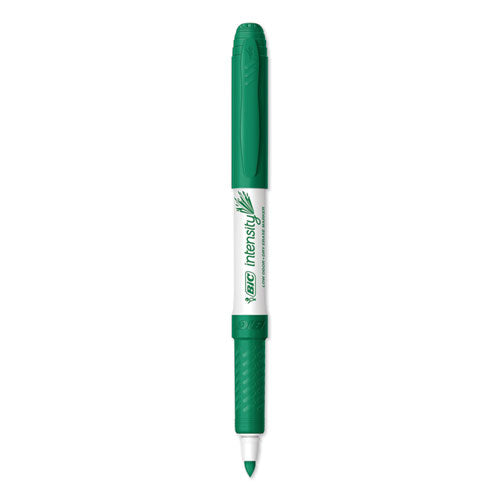 Intensity Low Odor Fine Point Dry Erase Marker, Fine Bullet Tip, Green, Dozen