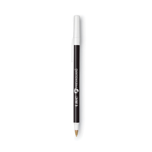 Prevaguard Ballpoint Pen, Stick, Medium 1 Mm, Black Ink/black Barrel, Dozen