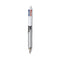4-color 3 + 1 Multi-color Ballpoint Pen/pencil, Retractable, 1 Mm Pen/0.7 Mm Pencil, Black/blue/red Ink, Gray/white Barrel