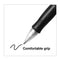 Velocity Easy Glide Ballpoint Pen, Retractable, Medium 1 Mm, Black Ink, Translucent Black Barrel, Dozen