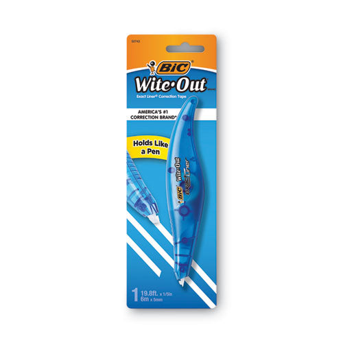 Wite-out Brand Exact Liner Correction Tape, Non-refillable, Blue Applicator, 0.2" X 236"