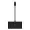 Usb-c Multimedia Adapter, Hdmi/ethernet/usb-a/usb-c/vga, 4.33", Black