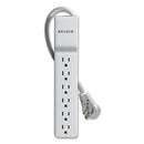 Home/office Surge Protector With Rotating Plug, 6 Ac Outlets, 8 Ft Cord, 720 J, White