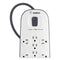 Home/office Surge Protector, 12 Ac Outlets, 6 Ft Cord, 3,996 J, White/black