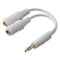 Speaker And Headphone Splitter, White