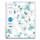 Lindley Weekly/monthly Planner, Lindley Floral Artwork, 11 X 8.5, White/blue/green Cover, 12-month (jan To Dec): 2024