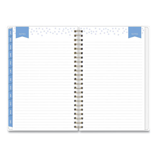 Day Designer Tile Weekly/monthly Planner, Tile Artwork, 8 X 5, Blue/white Cover, 12-month (jan To Dec): 2024