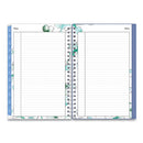 Lindley Weekly/monthly Planner, Lindley Floral Artwork, 8 X 5, White/blue/green Cover, 12-month (jan To Dec): 2024