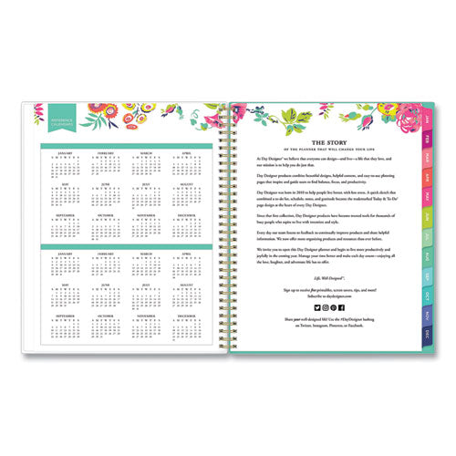 Day Designer Peyton Create-your-own Cover Weekly/monthly Planner, Floral Artwork, 11 X 8.5, White, 12-month (jan-dec): 2024