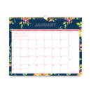 Day Designer Peyton Wall Calendar, Peyton Floral Artwork, 15 X 12, White/navy Sheets, 12-month (jan To Dec): 2024