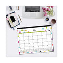 Teacher Dots Academic Desk Pad, 22 X 17, Black Binding, Clear Corners, 12-month (july To June): 2023 To 2024