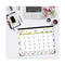 Teacher Dots Academic Desk Pad, 22 X 17, Black Binding, Clear Corners, 12-month (july To June): 2023 To 2024