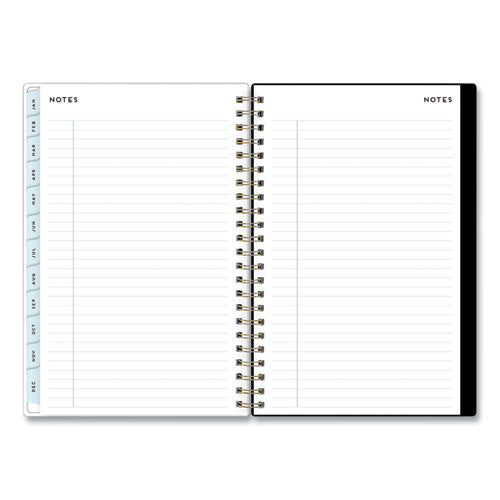 Baccara Dark Create-your-own Cover Weekly/monthly Planner, Floral, 8 X 5, Gray/black/gold Cover, 12-month (jan-dec): 2024