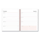 Joselyn Weekly/monthly Planner, Joselyn Floral Artwork, 11 X 8.5, Pink/peach/black Cover, 12-month (jan To Dec): 2024