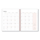 Joselyn Weekly/monthly Planner, Joselyn Floral Artwork, 11 X 8.5, Pink/peach/black Cover, 12-month (jan To Dec): 2024