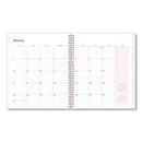 Joselyn Monthly Wirebound Planner, Joselyn Floral Artwork, 10 X 8, Pink/peach/black Cover, 12-month (jan To Dec): 2024