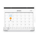 Enterprise Desk Pad, Geometric Artwork, 22 X 17, White/gray Sheets, Black Binding, Clear Corners, 12-month (jan-dec): 2024