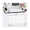 Enterprise Desk Pad, Geometric Artwork, 22 X 17, White/gray Sheets, Black Binding, Clear Corners, 12-month (jan-dec): 2024