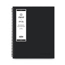 Aligned Business Notebook, 1-subject, Meeting-minutes/notes Format With Narrow Rule, Black Cover, (78) 11 X 8.5 Sheets