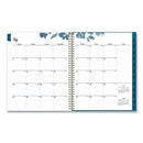 Bakah Blue Academic Year Weekly/monthly Planner, Floral Artwork, 11 X 8.5, Blue/white Cover, 12-month (july-june): 2023-2024