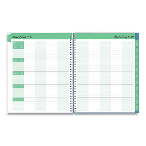 Ditsy Create-your-own Cover Weekly/monthly Teacher Lesson Planner, Two-page Spread (nine Classes), 11 X 8.5, 2023 To 2024