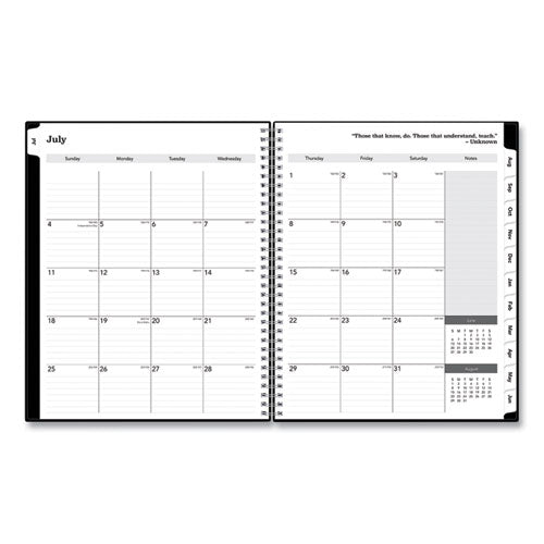 Teacher's Weekly/monthly Lesson Planner, One Week Per Two-page Spread (nine Classes), 11 X 8.5, Black Cover, 2023 To 2024