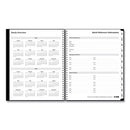 Teacher's Weekly/monthly Lesson Planner, One Week Per Two-page Spread (nine Classes), 11 X 8.5, Black Cover, 2023 To 2024