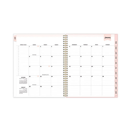 Day Designer Coming Up Roses Create-your-own Cover Weekly/monthly Planner, 11 X 8.5, Blush/cream Cover,12-month(jan-dec):2024